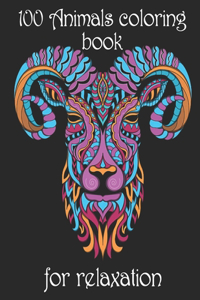 100 Animals coloring book for relaxation