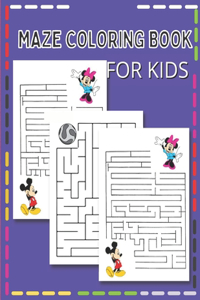 Maze coloring book for kids