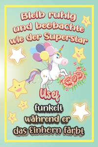 Bleib ruhig und beobachte wie Superstar Usef funkelt während sie das Einhorn färbt