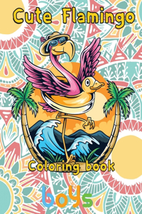 Cute Flamingo Coloring book boys