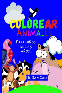 Colorear animales para niños de 2 a 5 años