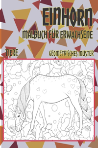 Malbuch für Erwachsene - Geometrisches Muster - Tiere - Einhorn