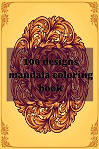 100 designs mandala coloring book