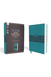 NASB, Super Giant Print Reference Bible, Leathersoft, Teal, Red Letter, 1995 Text, Comfort Print