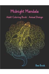 Midnight Mandala Adult Coloring Book