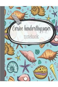 Cursive handwriting paper notebook