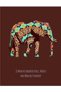 18 Months Undated Daily, Weekly and Monthly Planner