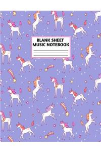 Blank Sheet Music Notebook