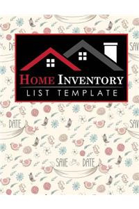 Home Inventory List Template