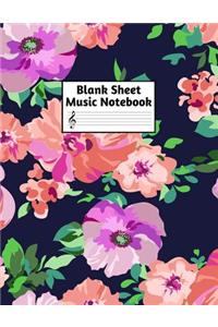 Blank Sheet Music Notebook