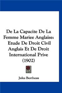 de La Capacite de La Femme Mariee Anglaise