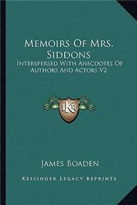 Memoirs Of Mrs. Siddons