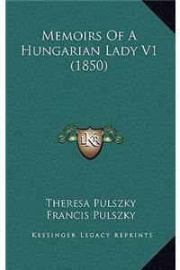 Memoirs of a Hungarian Lady V1 (1850)