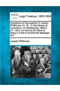 Substance of the Speech of Joseph Phillimore, LL. D.