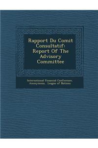 Rapport Du Comit Consultatif