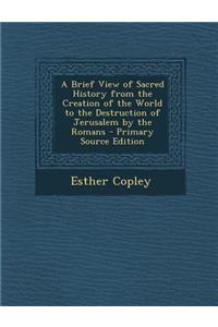 A Brief View of Sacred History from the Creation of the World to the Destruction of Jerusalem by the Romans