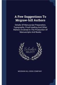 Few Suggestions To Mcgraw-hill Authors