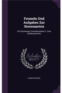 Formeln Und Aufgaben Zur Stereometrie