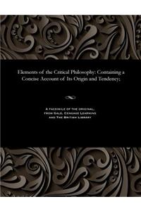 Elements of the Critical Philosophy