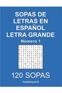 Sopas de letras en español Letra Grande - N. 1