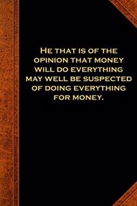 2020 Daily Planner Ben Franklin Quote Opinion Money Vintage Style 388 Pages