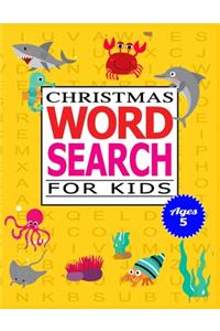 Christmas Word Search for Kids Ages 5