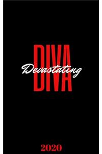 2020: Devastating Diva With Black Background Weekly Purse Planner for the Greek Who Wants to Stay Up-to-Date and Stylish. 5 X 8 Inches. Beautifully Design