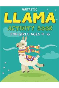 Fantastic Llama Activity Book for Girls Ages 4-6
