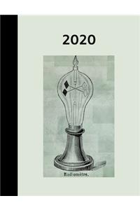 2020: Vintage Light bulb Planner Including 12 Monthly Calendars, Habit Trackers and Weekly Schedules