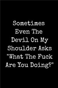 Sometimes Even The Devil On My Shoulder Asks What The Fuck Are You Doing