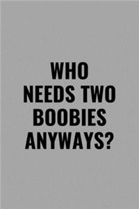 Who Needs Two Boobies Anyways?