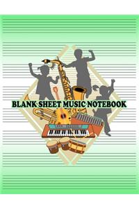 Blank Music Sheets: Music Composition Notebook; Great Gift for Kids, Music Lovers, Beginners; 160 pages of 8.5" x 11" Staff Paper