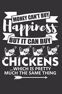 2020 Week To View Dated Planner Diary: 6x9 Inches Paperback Money Can't Buy Happiness But It Can Buy Chickens