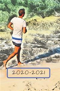 Running Jogging on the Beach Dated Calendar Planner 2 years To-Do Lists, Tasks, Notes Appointments