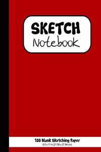 Sketch Notebook. 100 Blank Sketching Paper 8.5