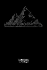 Notebook Sketch Paper-124 pages- Black Cover