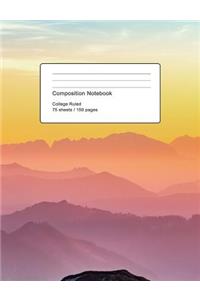 Pastel Mountains Composition Notebook