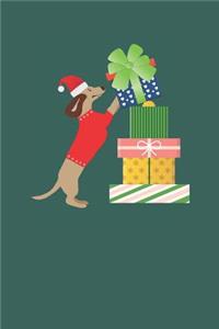 Merry Christmas Dachshund Notebook