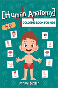 Human Anatomy coloring book for kids 4-8
