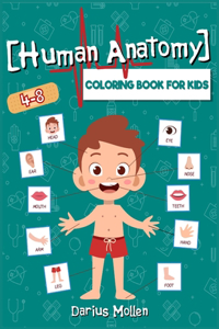 Human Anatomy coloring book for kids 4-8