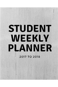 Student Weekly Planner 2017 To 2018