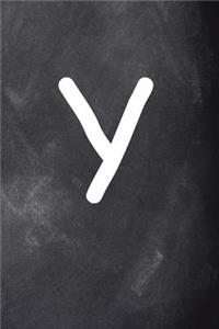 Monogram Y Personalized Monogram Journal Custom Gift Idea Letter Y Chalkboard