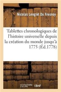 Tablettes Chronologiques de l'Histoire Universelle.