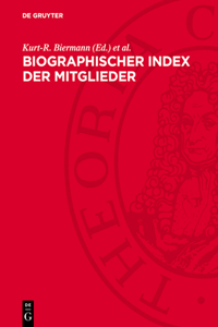 Biographischer Index Der Mitglieder