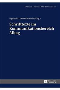 Schrifttexte Im Kommunikationsbereich Alltag