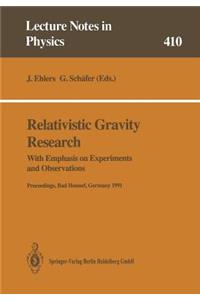 Relativistic Gravity Research