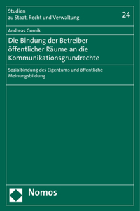 Bindung Der Betreiber Offentlicher Raume an Die Kommunikationsgrundrechte