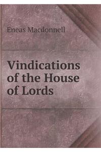 Vindications of the House of Lords