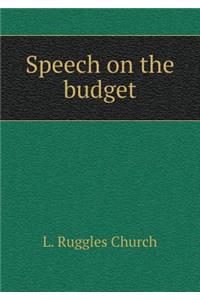 Speech on the budget