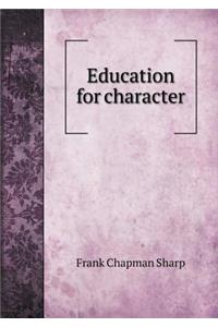 Education for Character